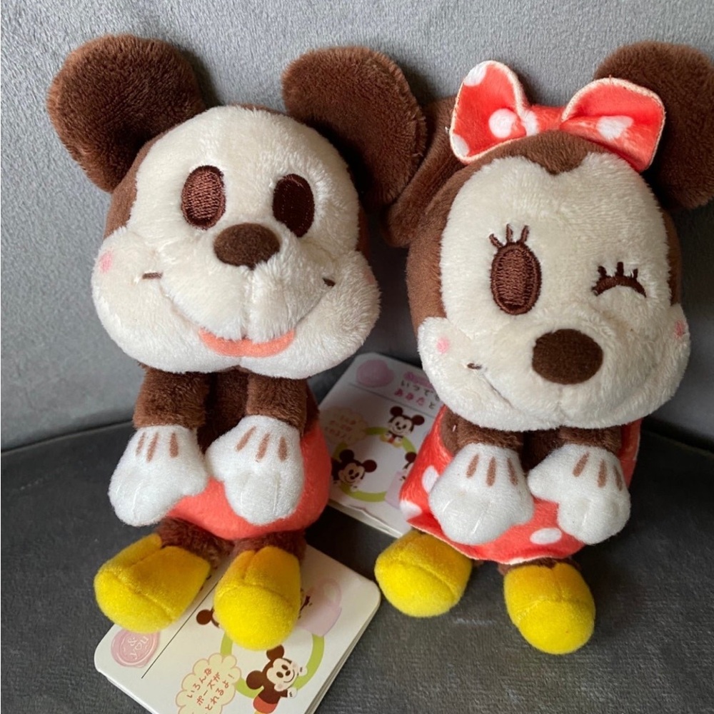 JAPAN TOKYO Disney Plush MICKEY MOUSE AND MINIIE  PLUSHY